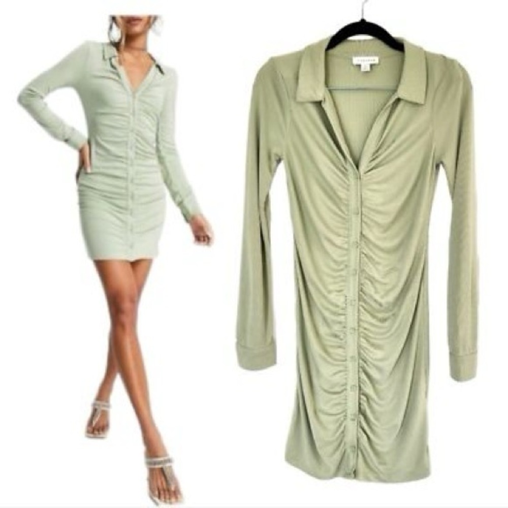 Abercrombie & Fitch Light Green Long‎ Sleeve Dress